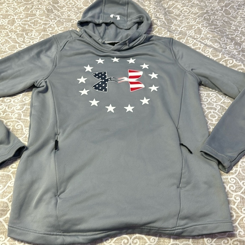 mens under armour patriotic freedom military hoodie sz m new